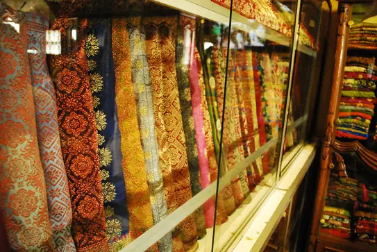 Songket Display Palembang Indonesia | Airasia Pesta Blogging Communities Trip 2009 | Things To Do In Palembang, Indonesia | Indonesia, Palembang, Pesta Blogger, Sumatra, Things To Do In Palembang | Author: Anthony Bianco - The Travel Tart Blog